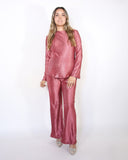 Conjunto de maternidad Mayte, rosa corrugado