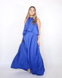 Vestido Ariel de maternidad y lactancia azul rey