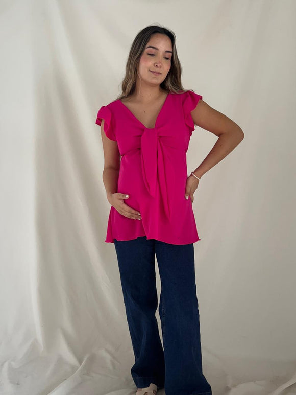 Blusa maternidad y lactancia, Brescia rosa barbie