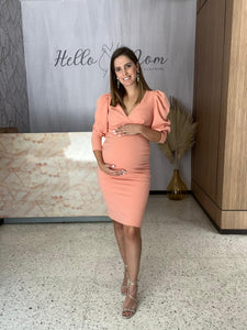 Vestido de maternidad Yuridia salmón