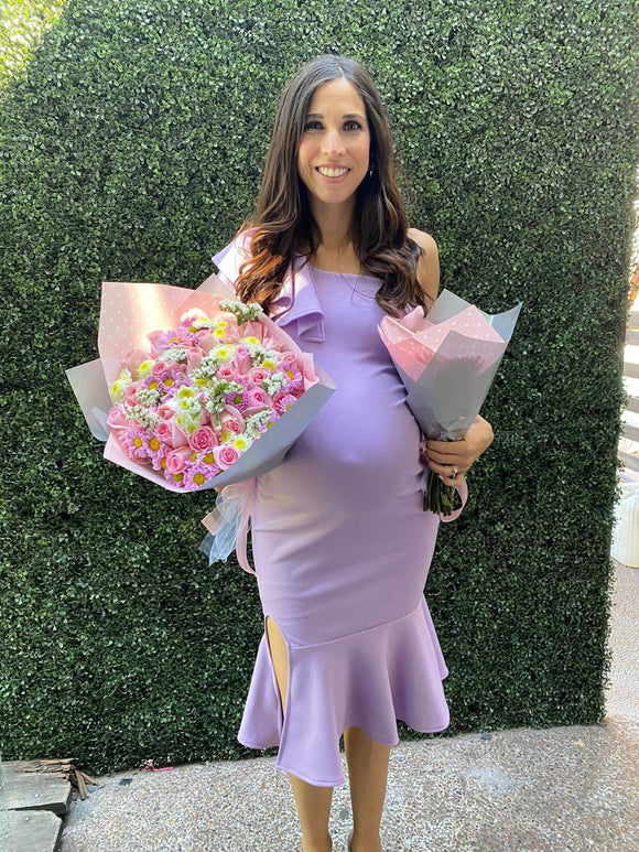 Vestido de maternidad Aurelia Lila CH y M