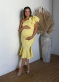 Vestido de maternidad, Aurelia amarillo pastel neopreno