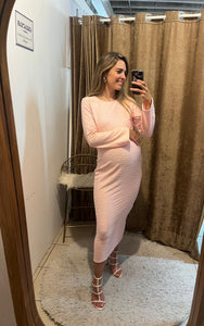Vestido Yoceline, rosa claro textura M