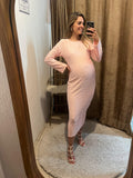 Vestido Yoceline, rosa claro textura M