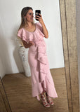 Vestido de maternidad, Simona rosa claro neopreno CH