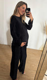 Conjunto de maternidad Mayte, negro terciopelo
