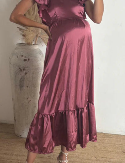 Tela rosa quemado satinado