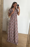 Vestido lactancia Leticia, leopardo rosa