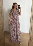 Vestido lactancia Leticia, leopardo rosa