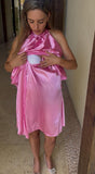 Vestido de maternidad y lactancia Ariel, rosa brilloso