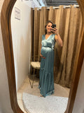 Vestido maternidad, Julieta aqua brilloso