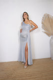 Vestido de maternidad Nubia, azul brillos