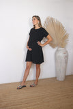 Vestido de lactancia Isabella sin olán, Negro
