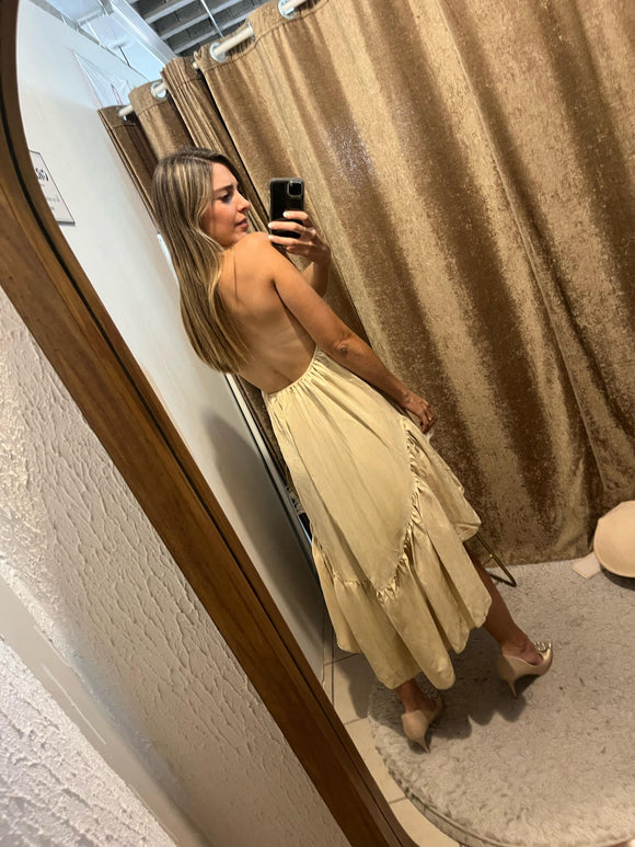 Vestido de maternidad amarillo pieza unica CH