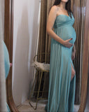 Vestido de maternidad Nubia azul polvo CH