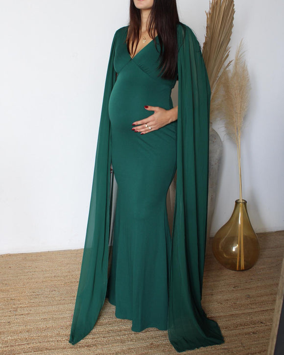Vestido de maternidad Eliana verde bandera CH