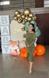Vestido de maternidad, Alondra verde olivo