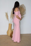 Vestido de maternidad Roberta, rosa claro ponti