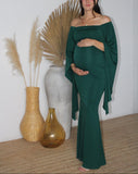 Vestido de maternidad verde bandera CH