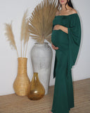 Vestido de maternidad verde bandera CH