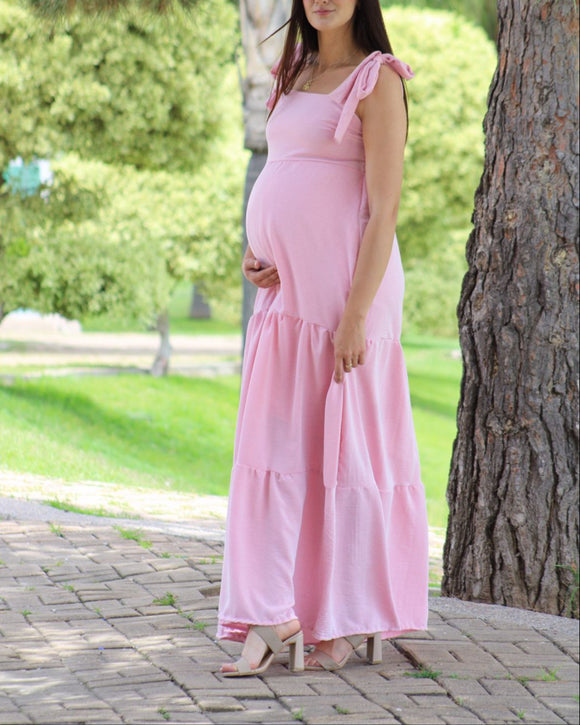 Vestido de maternidad Dalia rosa peonia CH