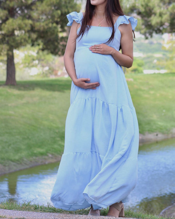 Vestido de maternidad Dalia mar azul