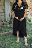 Vestido maternidad, Love/Carlota pajaritos negro