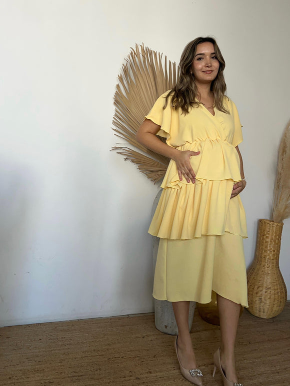 Vestido de maternidad, Jisell amarillo pastel