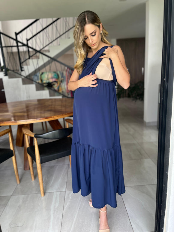Vestido de lactancia, Mitzi azul marino