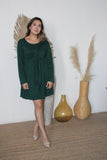 Vestido maternidad y lactancia Romina verde caliente
