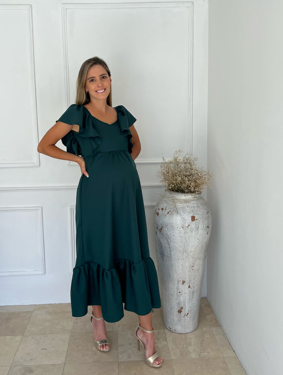 Vestido de Maternidad, Cristina verde