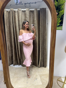 Vestido de maternidad, Loredana rosa claro neopreno