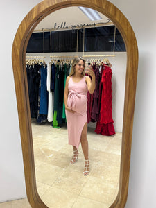 Vestido de maternidad, Olivia rosa con moño