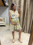 Vestido de lactancia, Zara flores amarillas con gris