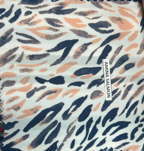 Tela Polyester amina salmon
