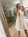 Vestido de maternidad y lactancia Ariel, color ivory
