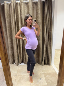 Blusa de maternidad algodón lila