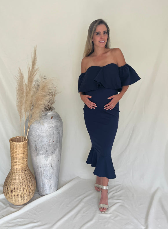 Vestido de maternidad, azul marino loredana