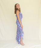 Vestido Selene, azul florecitas