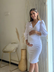 Vestido de maternidad Yuridia blanco M y G