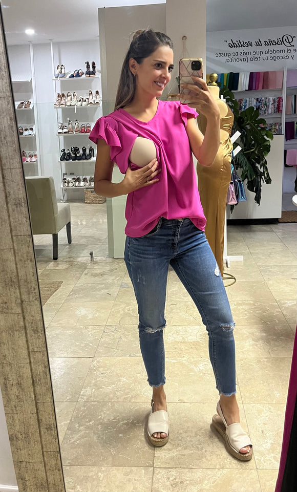 Blusa de lactancia, Andy rosa barbie