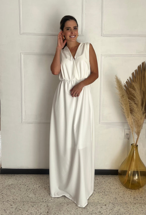 Vestido lactancia Leticia , ivory