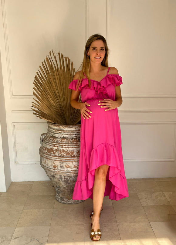 Vestido de maternidad Carlota rosa barbie