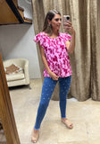 Blusa de lactancia, Andy rosa flores rosas
