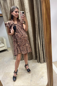 Vestido de maternidad y lactancia, Bertha leopardo