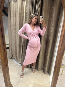 Vestido de maternidad y lactancia, Aitana rosa rayitas