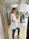 Blusa de maternidad, Antonella blanca