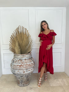 Vestido de maternidad Carlota rojo