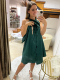 Vestido de maternidad y lactancia Ariel, color verde Medellín