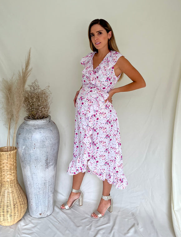Vestido de maternidad María Luisa, amalia fiucsa
